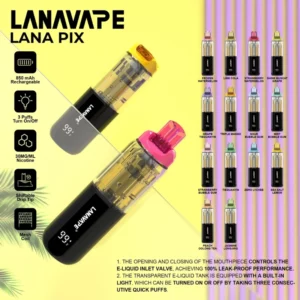 LANA PIX 折疊鎖油20000口 一次性電子電子煙｜15ML 大容量 LANA閃光彈