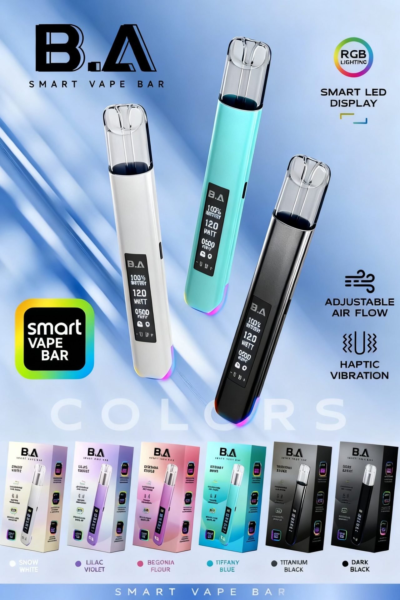 B.A電子煙主機/一代主機 螢幕顯示 多段調節 台灣現貨
