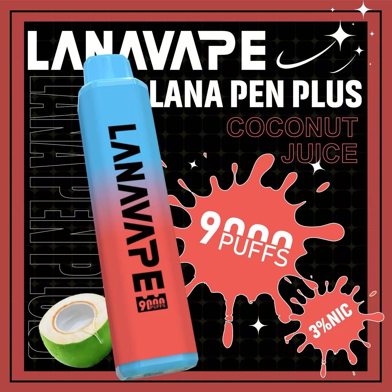 LANA 9000口一次性/抛棄式電子煙 | 可充電 小巧體積:圖片 2