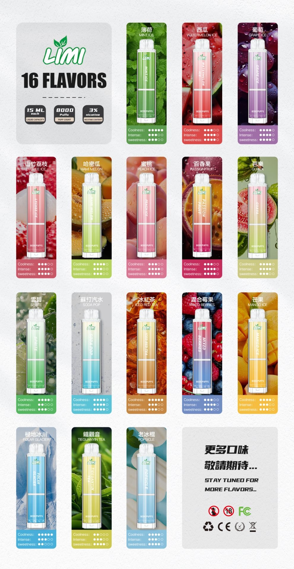 【LIMI】辣妹抛棄式電子煙 8000口🪄 可充電發光/台灣現貨:圖片 2
