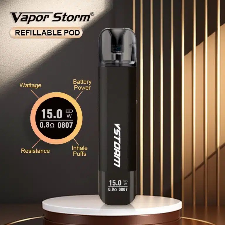 Vapor M4 注油式 Pod 主機|850mAh 大電量・智慧螢幕顯示・台灣現貨:圖片 3
